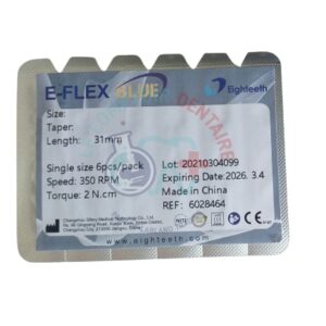 LIMES MECANISEE E-FLEX BLUE N°20/04 L31MM (PLAQUE DE 6 LIMES) - EIGHTEETH